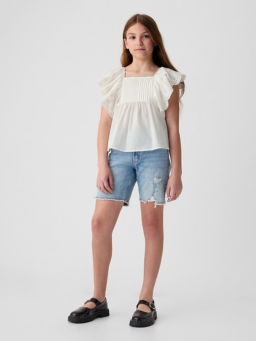 Image number 7 showing, Kids Flutter Eyelet Shirt