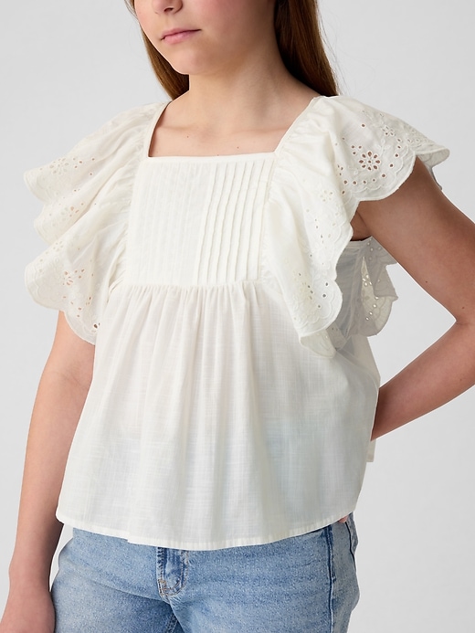 Image number 8 showing, Kids Flutter Eyelet Shirt