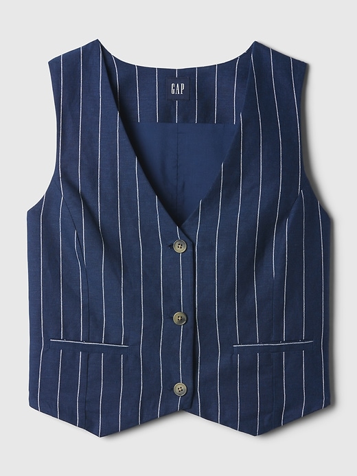 Image number 5 showing, Linen-Cotton Vest