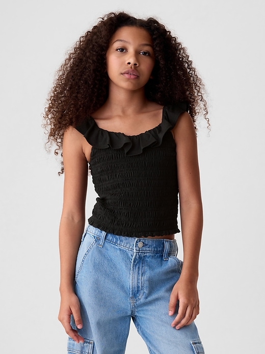 Image number 1 showing, Kids Ruffle Smocked Tank Top