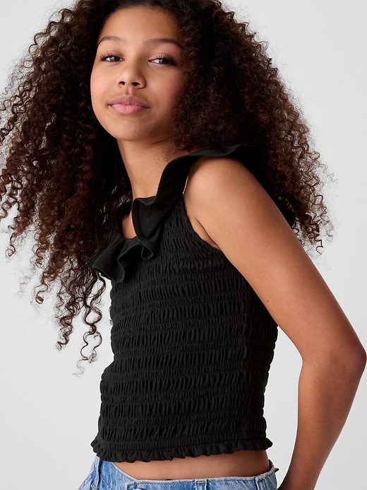 Image number 4 showing, Kids Ruffle Smocked Tank Top