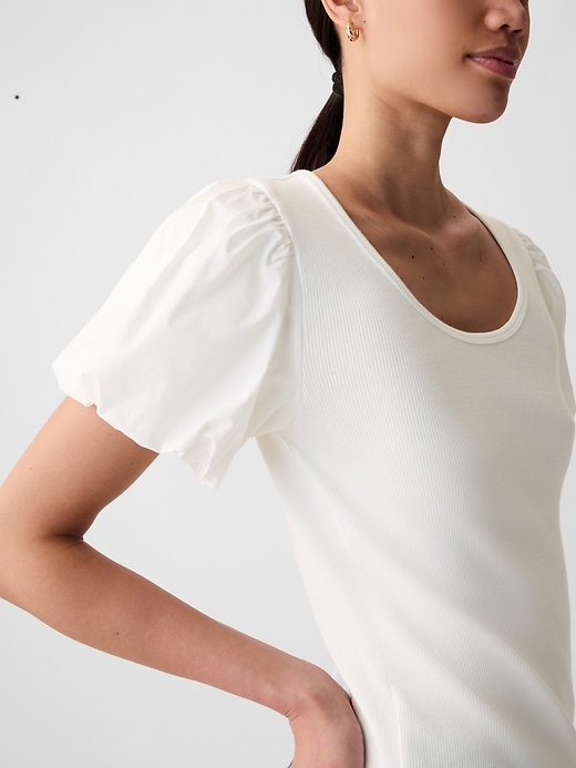 Image number 4 showing, Modern Rib Puff Sleeve Shirt