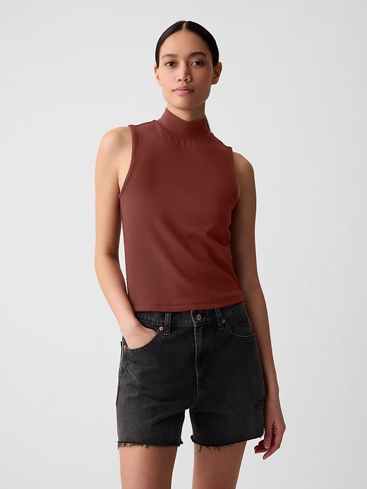 Image number 1 showing, Modern Mockneck Tank Top