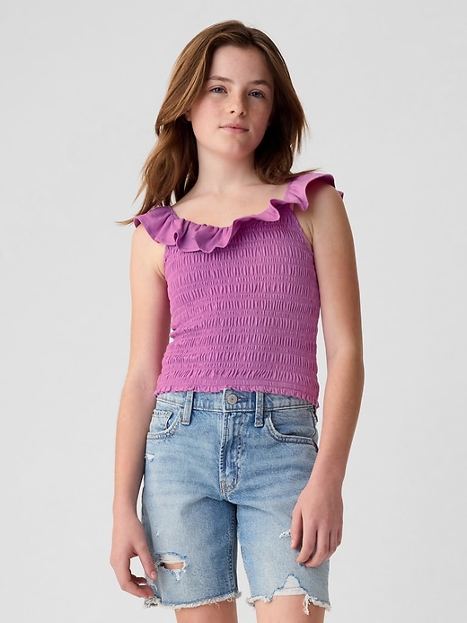 Image number 10 showing, Kids Ruffle Smocked Tank Top