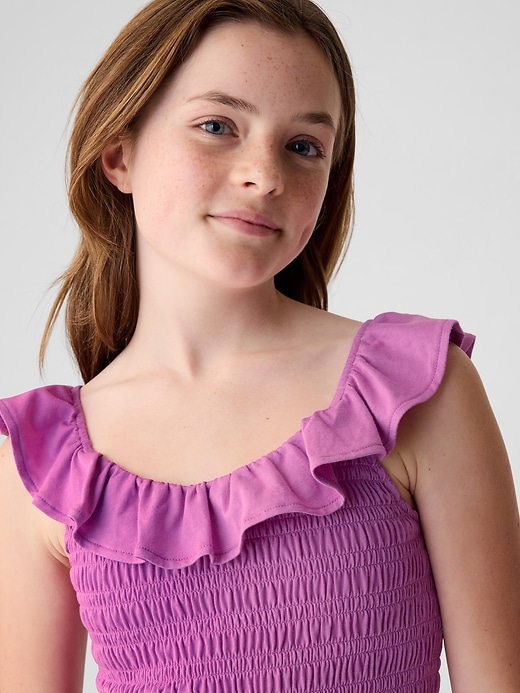 Image number 4 showing, Kids Ruffle Smocked Tank Top