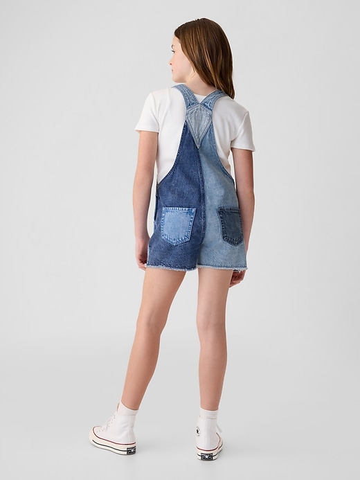 Image number 2 showing, Kids Patchwork Denim Shortalls