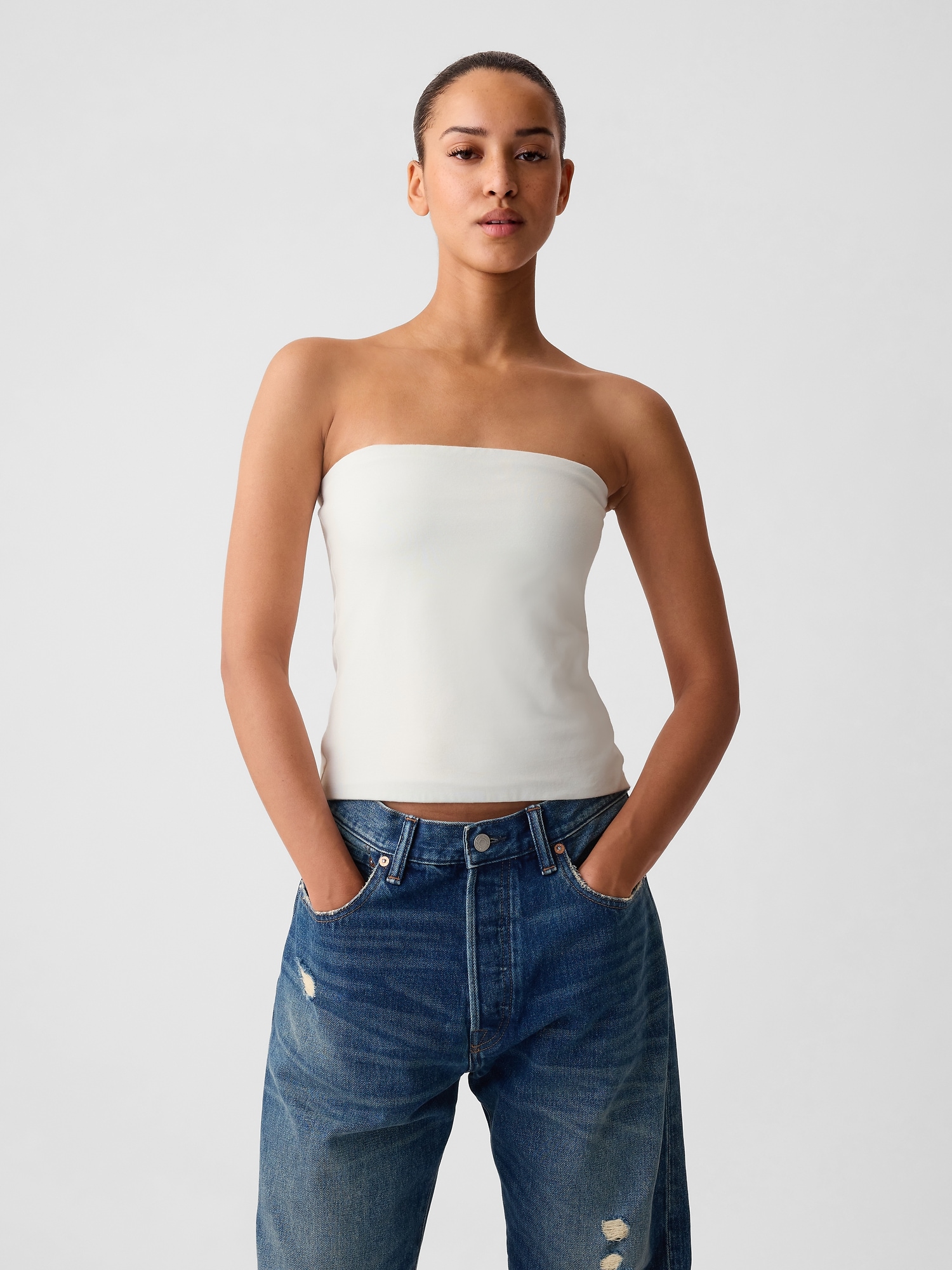 Compact Jersey Tube Top