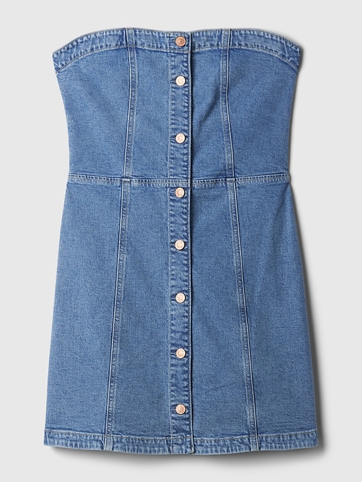 Image number 5 showing, Strapless Denim Mini Dress