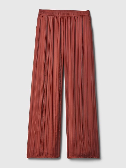 L'image numéro 7 présente Pantalon en satin à texture froissée