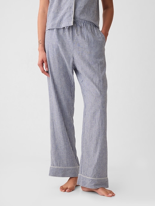 Image number 5 showing, Linen-Blend PJ Pants