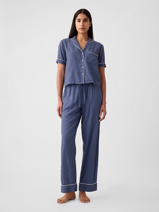 Image number 6 showing, Linen-Blend PJ Shirt