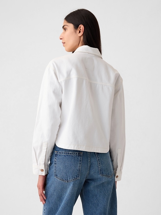 Image number 2 showing, Cropped Denim Shirt Jacket