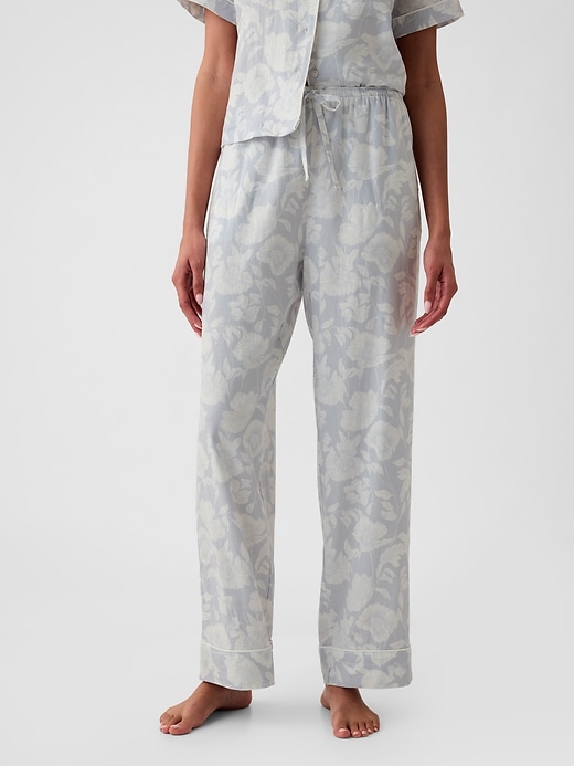 Image number 8 showing, Linen-Blend PJ Pants