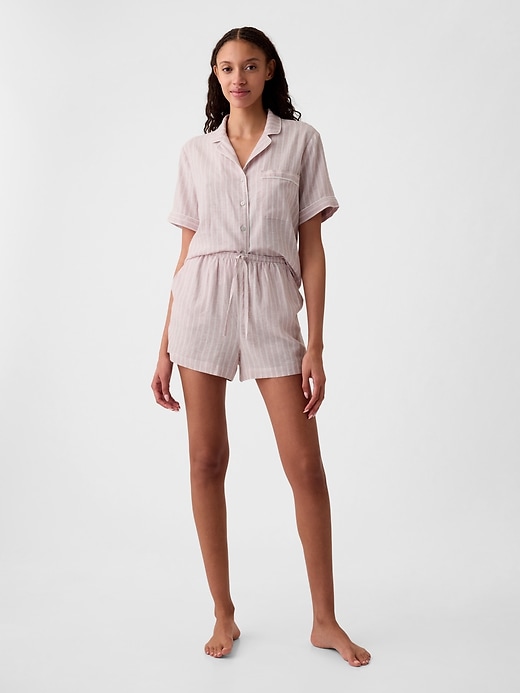 Image number 9 showing, Linen-Blend PJ Shirt