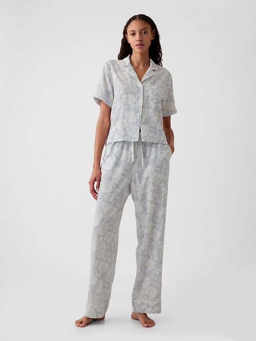 Image number 9 showing, Linen-Blend PJ Pants