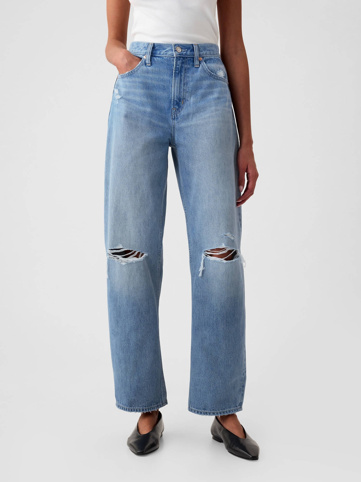 High Rise Barrel Jeans