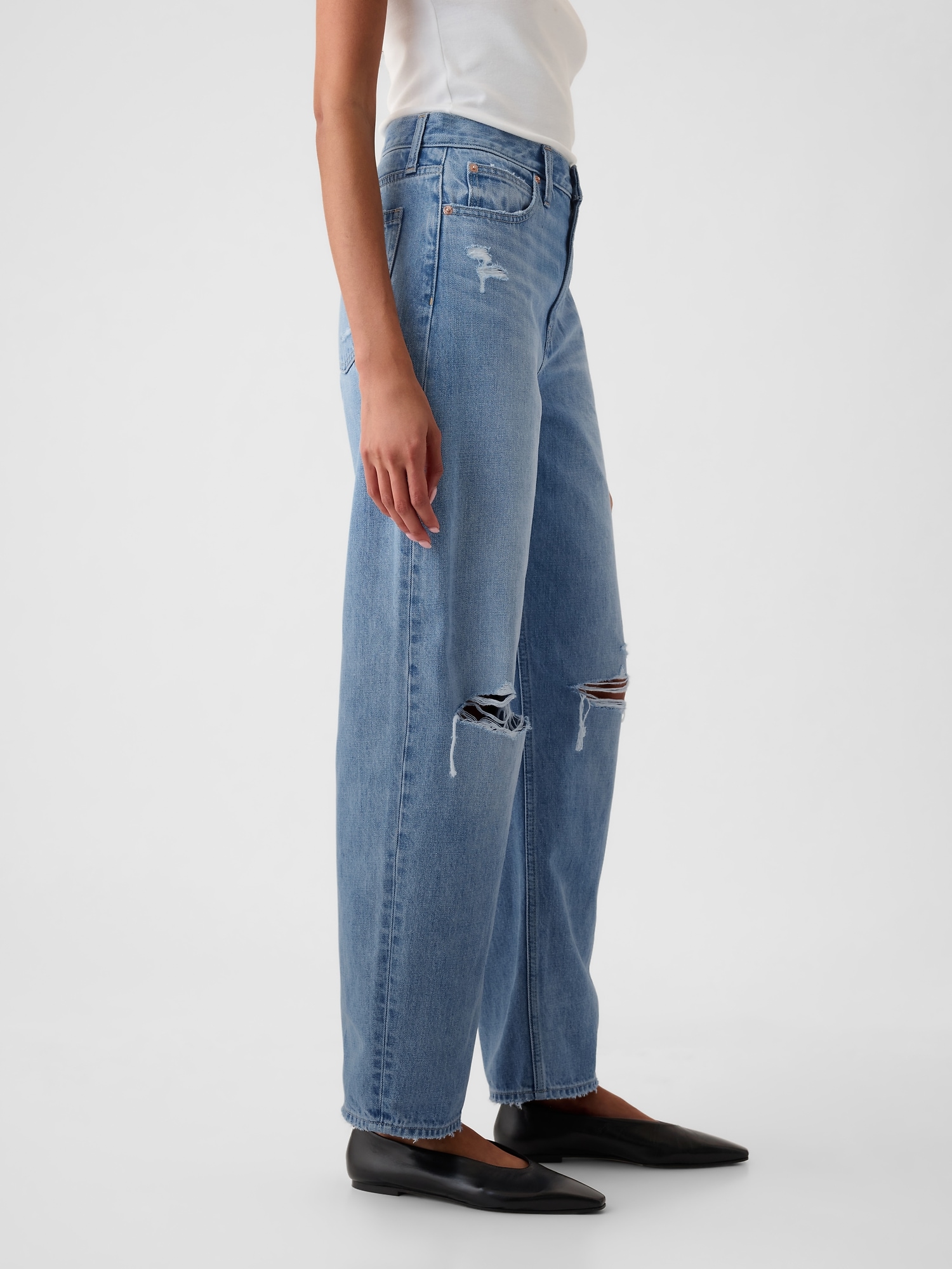 High Rise Barrel Jeans