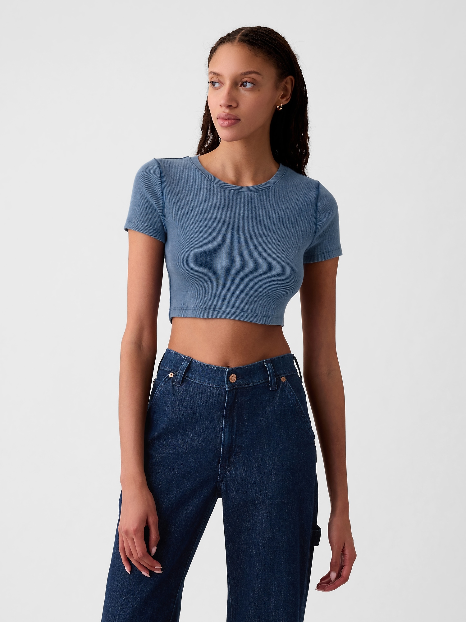 Modern Rib Cropped T-Shirt