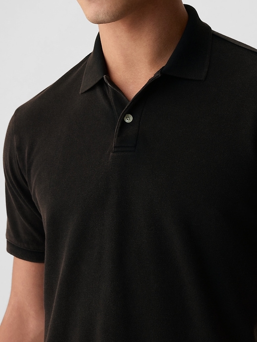 Image number 4 showing, Washed Pique Polo Shirt