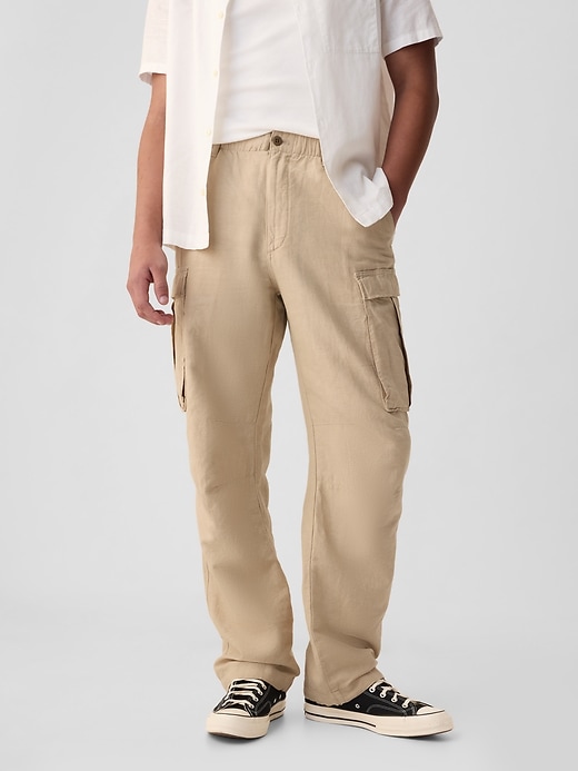 Image number 2 showing, Linen-Cotton Cargo Pants