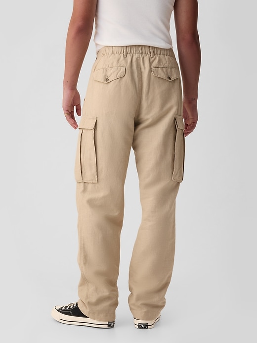 Image number 4 showing, Linen-Cotton Cargo Pants