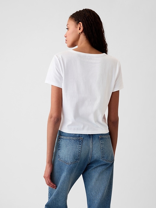 Image number 2 showing, Organic Cotton Vintage Cropped T-Shirt