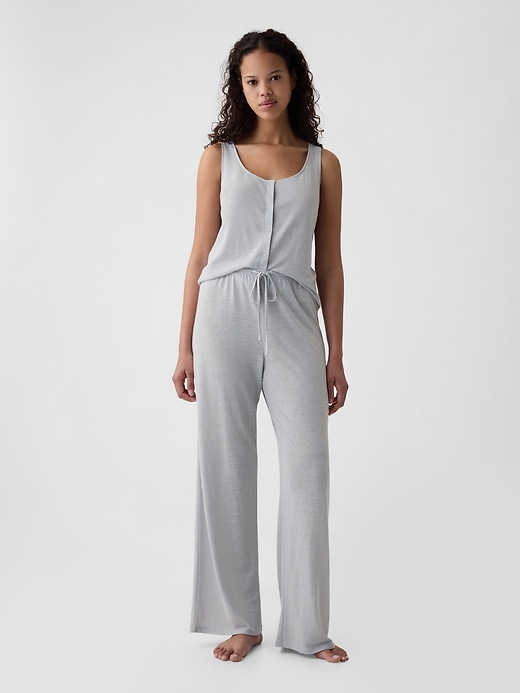 Image number 6 showing, Linen-Blend PJ Pants