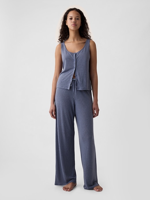 Image number 9 showing, Linen-Blend PJ Pants