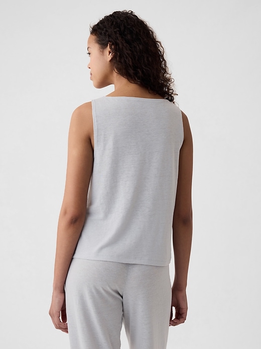 Image number 2 showing, Linen-Blend PJ Tank Top