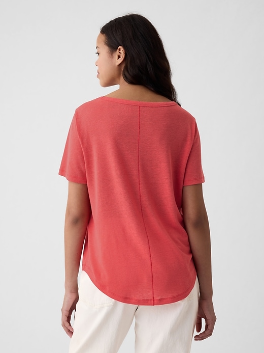 Image number 2 showing, Linen-Blend T-Shirt