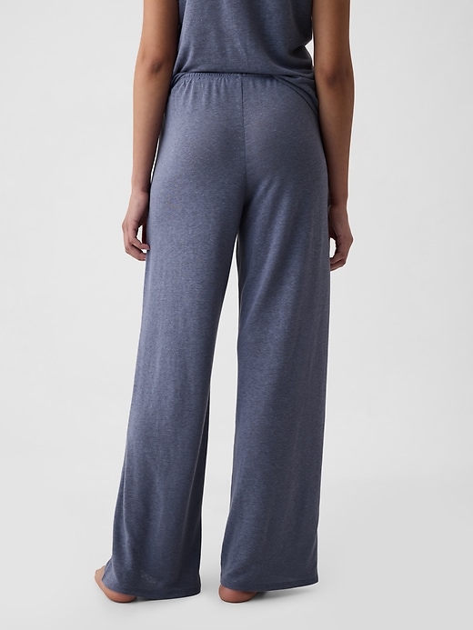 Image number 2 showing, Linen-Blend PJ Pants