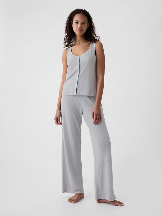 Image number 3 showing, Linen-Blend PJ Tank Top