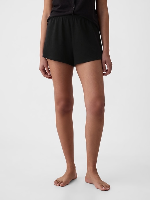 Image number 8 showing, Linen-Blend PJ Shorts