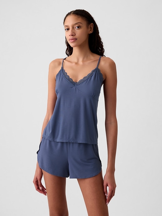 Image number 1 showing, Lace-Trim PJ Cami