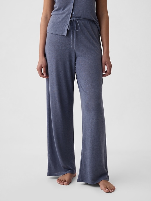 Image number 8 showing, Linen-Blend PJ Pants