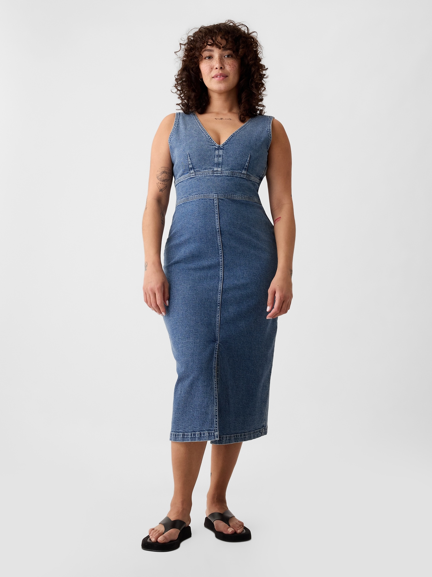 Denim Midi Dress