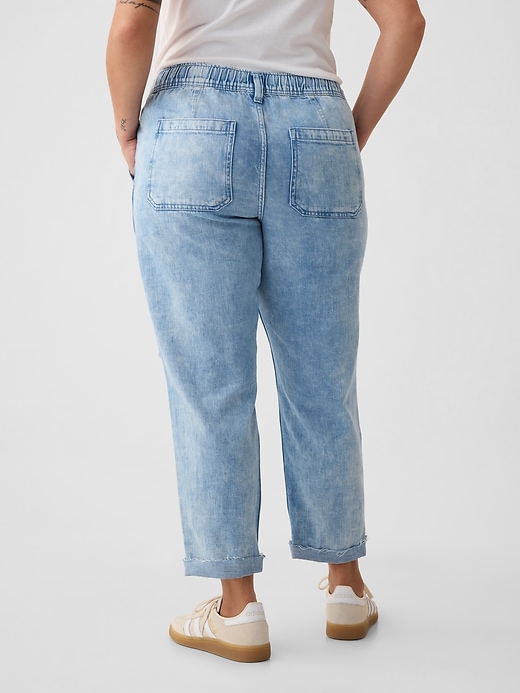 Image number 6 showing, Mid Rise Easy Denim Utility Jeans