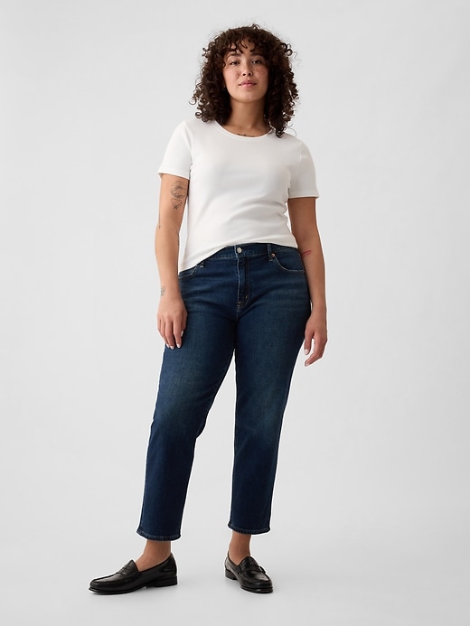 Image number 5 showing, Mid Rise Girlfriend Jeans