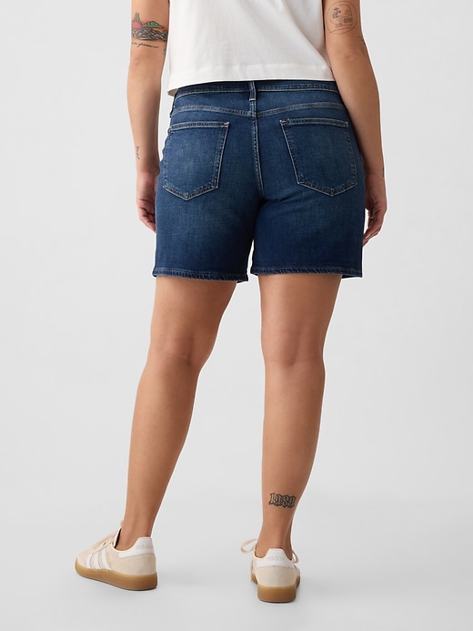 Image number 6 showing, 5" Mid Rise Denim Girlfriend Shorts