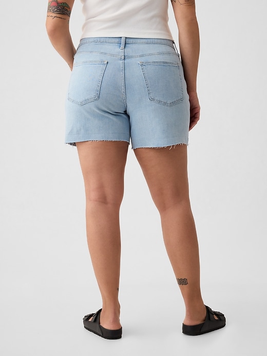 Image number 6 showing, 5" Mid Rise Denim Girlfriend Shorts