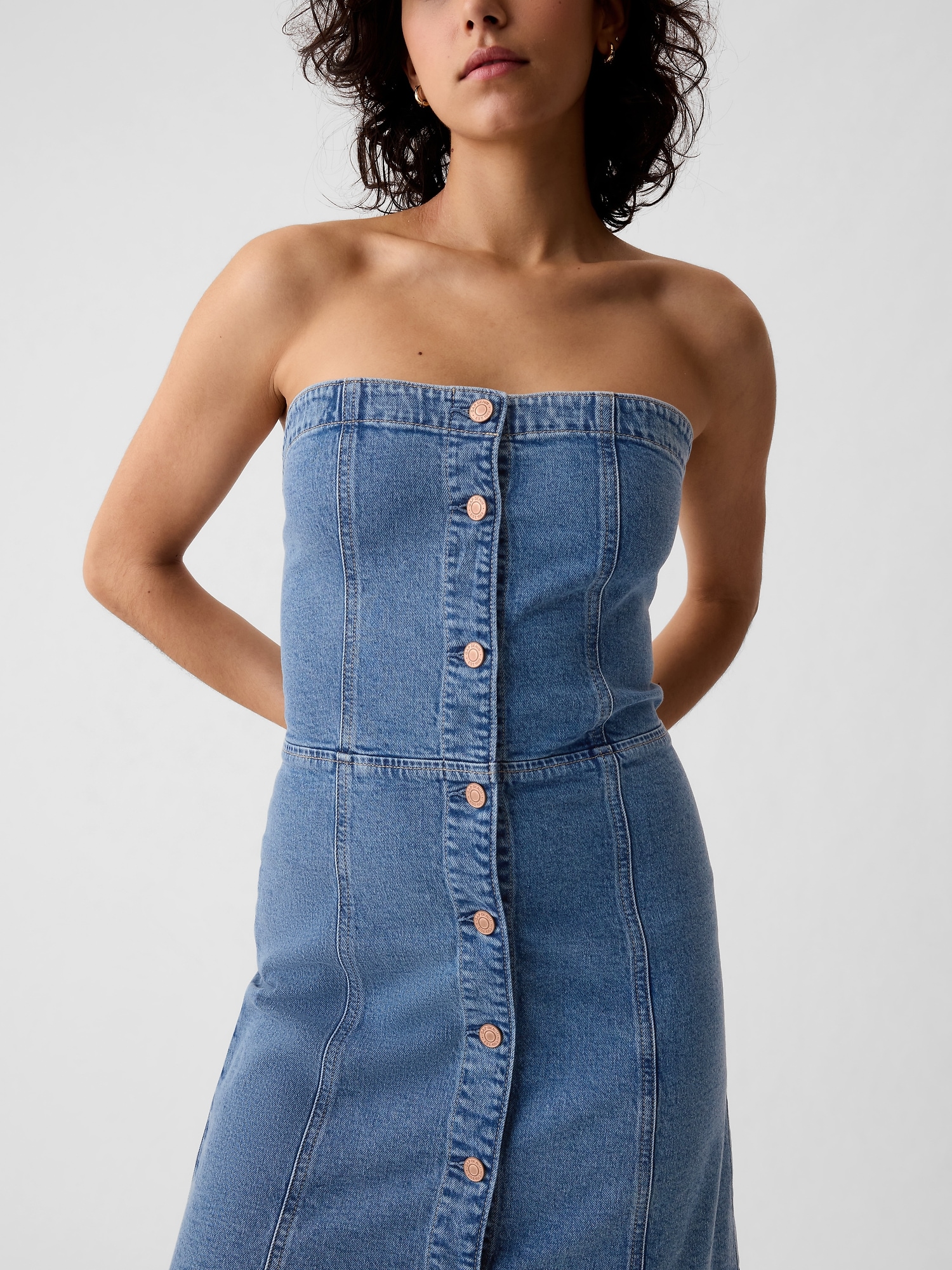 Gap Women s Strapless Denim Mini Dress