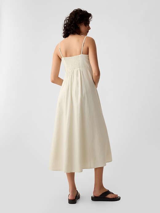 Image number 2 showing, Linen-Blend Midi Dress