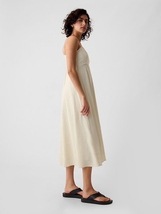 Image number 8 showing, Linen-Blend Midi Dress