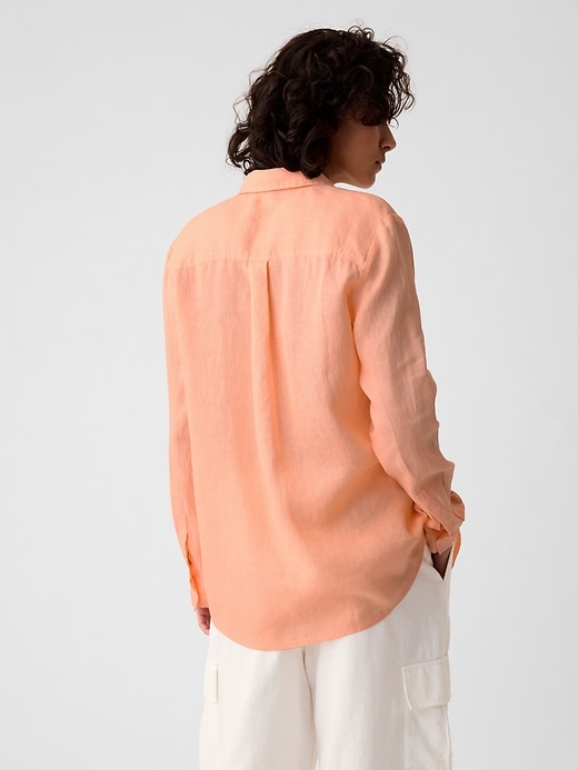 Image number 2 showing, 100% Linen Boyfriend Shirt