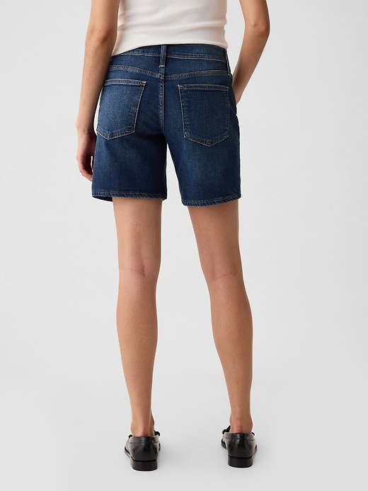 Image number 4 showing, 5" Mid Rise Denim Girlfriend Shorts