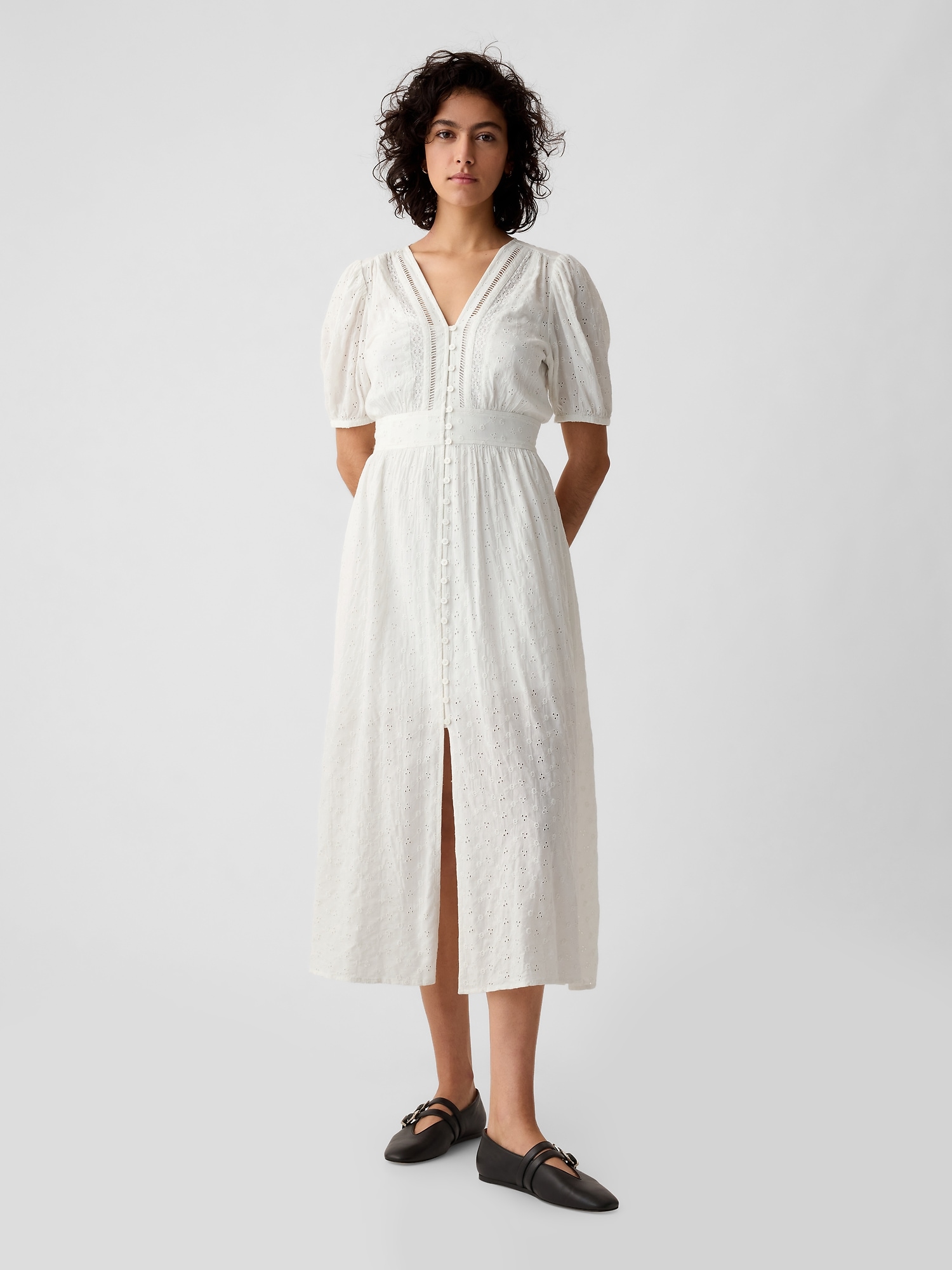 Gap white eyelet dress best sale