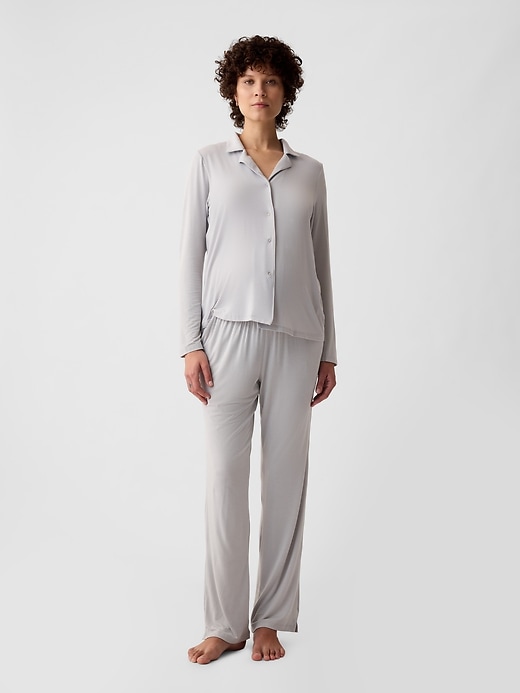 Image number 3 showing, Maternity Modal PJ Shirt