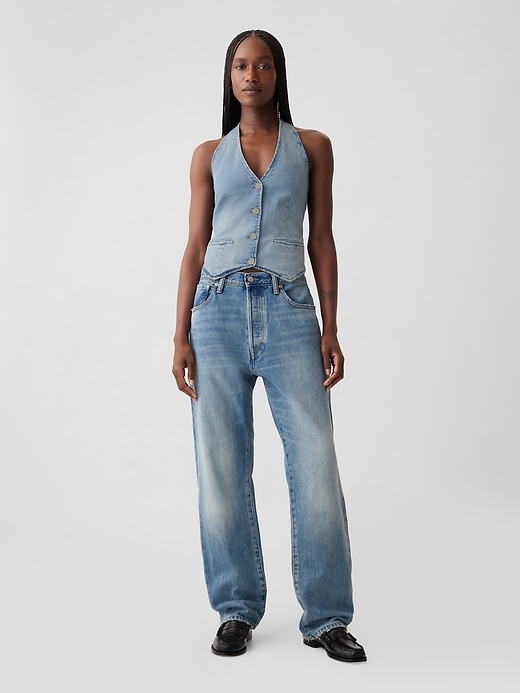 Image number 3 showing, Denim Halter Vest