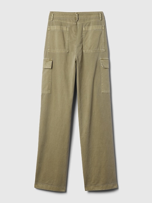 Image number 8 showing, Mid Rise Loose Khaki Cargo Pants