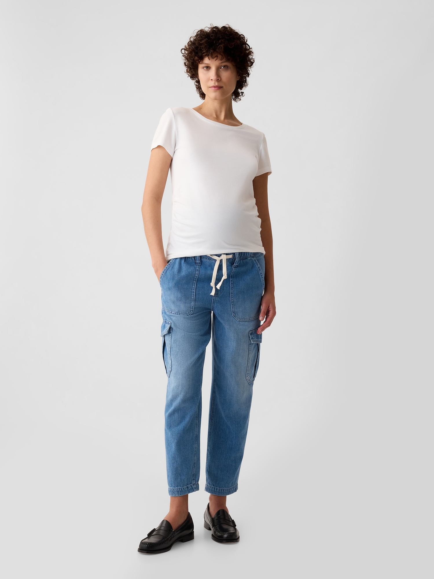 Maternity Full Panel Cargo Easy Jeans